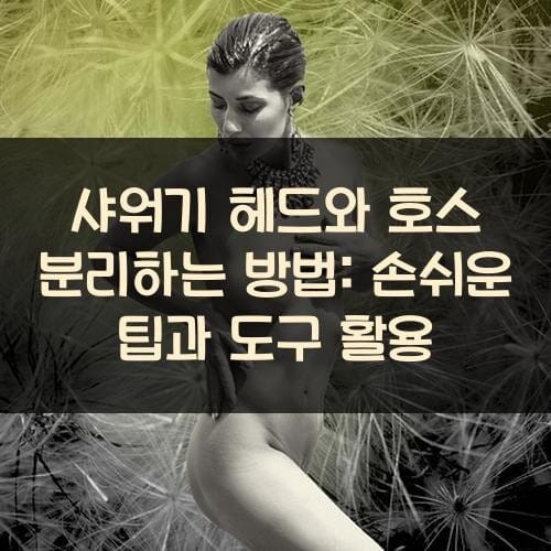 샤워기 헤드와 호스 분리하는 방법: 손쉬운 팁과 도구 활용