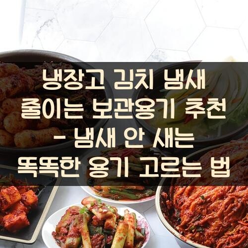 냉장고 김치 냄새 줄이는 보관용기 추천 - 냄새 안 새는 똑똑한 용기 고르는 법