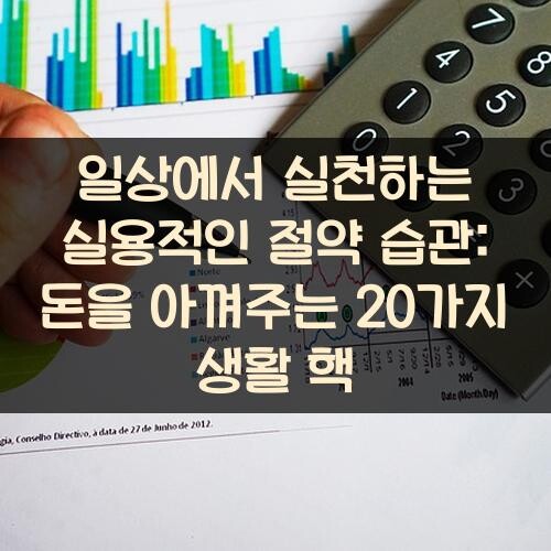 일상에서 실천하는 실용적인 절약 습관: 돈을 아껴주는 20가지 생활 핵